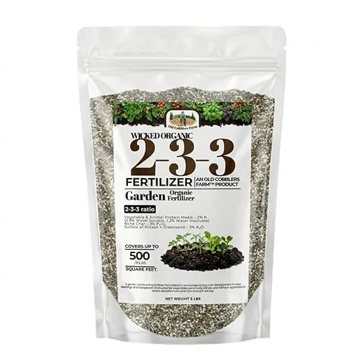 Old Cobblers Farm Wicked Organic Seed Starter Fertilizer 2-3-3 – Gentle Nutrition for Strong Root Development (5 lbs | 10 lbs | 15 lbs | 20 lbs) (5 lbs)