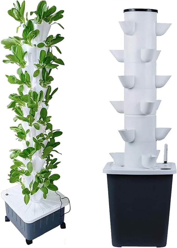 DIY Hydroponic Balcony Growing System - Detachable PP Colonization Cups for Home Garden Greenhouse &amp Vertical Planters (30 Holes)
