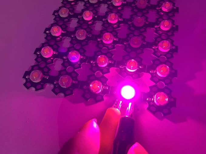 1W 3W 5W Full Spectrum LED Grow Light Chip 380-840nm LED Grow Chip for Indoor Plant Grow with 20mm Black PCB Star (3W)