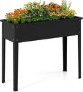 Giantex Metal Raised Garden Bed with Legs Elevated Planter Box with Drainage Holes for Vegetable Fruit Flower Herb Outdoor Standing Gardening Box for Balcony Backyard Patio Porch (40”x16”x32”)