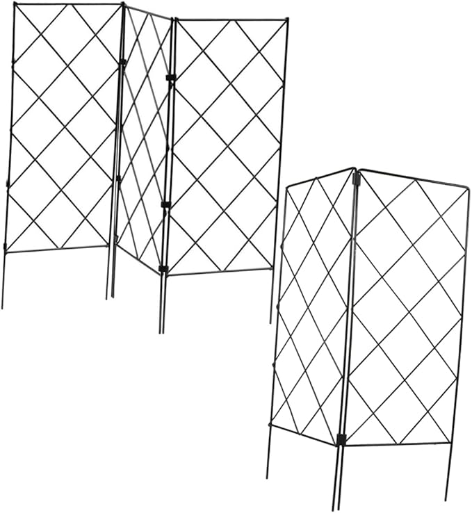 YARNOW 5pcs Folding Garden Trellis for Climbing Plants Plant Support Stand for Indoor and Outdoor Use Easy to Install Each for Potted Flowers and Vines