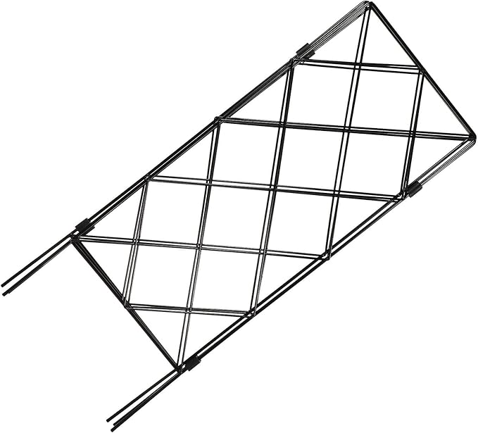 Multifunctional Foldable Iron Plant Climbing Frame Garden Trellis Support Stand for Vine Plants Space-Saving Vertical Pillar for Outdoor and Balcony Gardening