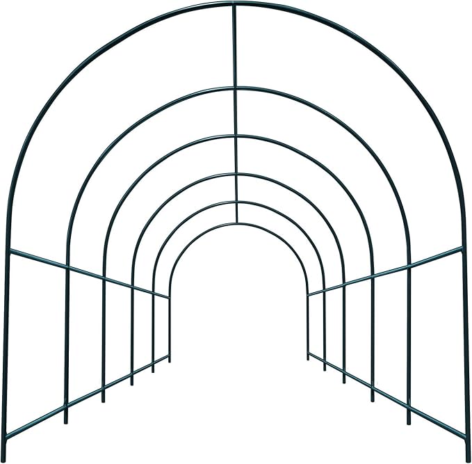 BenefitUSA Large Walk-in Garden Plant Arch Greenhouse Replacement Frame for Flowers/Fruits/Vegetables/Party (16.4 x 7 x 7.2ft)