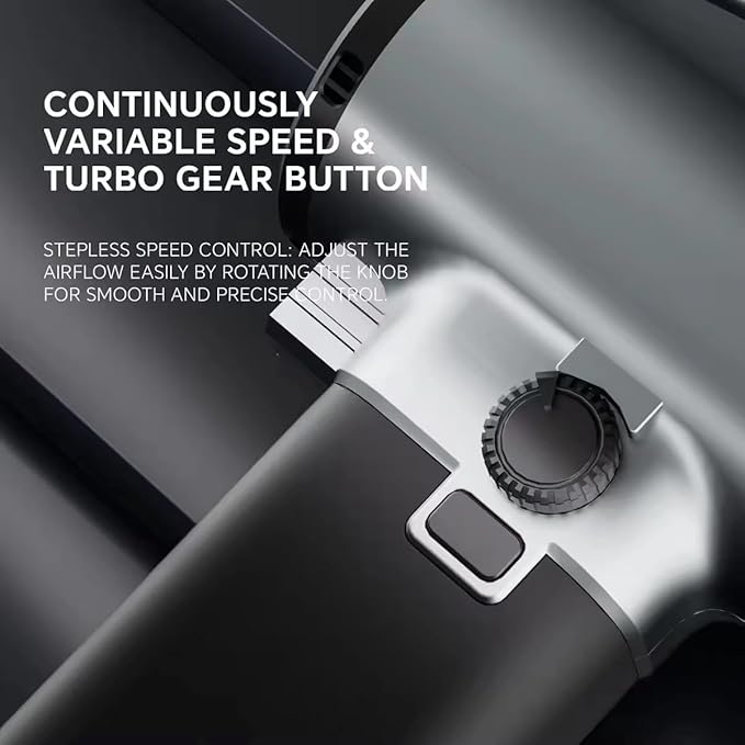 Xoopon Pro Car Blower &amp Oversize Turbo Dryer for Cars | 750W 3.6LB Thrust Cordless | 64mm Turbo Fan for Wheels Snow Golf | Handheld Car Dryer