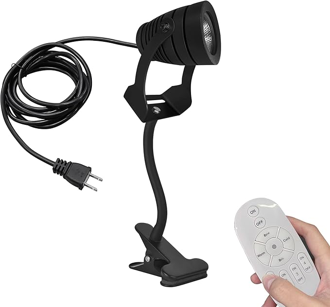 Kiven Remote Control Spotlight Color Changing &amp Stepless Dimming Light IP65 Waterproof 8W LED Landscape Light Mini Decorative Spotlight with Plug-in Cord for Indoor Outdoor Plant LED Lawn Light