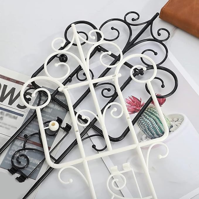 LTSRLL Lightweight Garden Trellis - European Potted Plant Support - Vines Flower Vegetable Climbing Stands Frame - 4pcs/ Pack(Black)