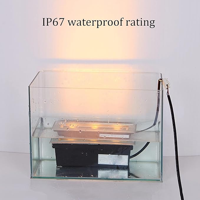 Rectangular Ground Landscape Light - Outdoor Ground Spotlight Recessed LED Underground Light IP66 Waterproof Long Strip Floor Lamp for Parks Squares LandscaWarm White-12W