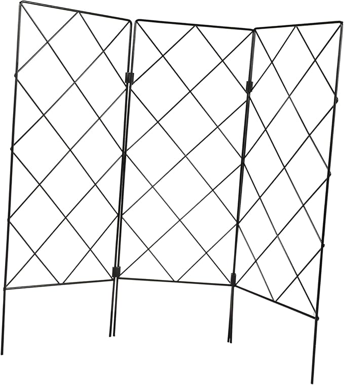 Folding Garden Trellis for Climbing Plants Plant Support Stand for Vines Vegetables and Flowers Easy to Use Durable Design for Projects