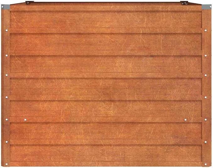 Corten Steel Outdoor Garden Raised Bed Garden Planter Box for Vegetables Flowers Herbs Rusty 39.4x39.4x30.3 Corten Steel-240