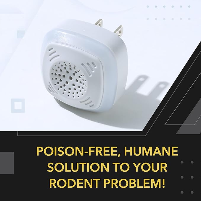 OWLTRA OW-5 Ultrasonic Rodent Repellers 4 Pack Effectively Repel Rodents While 100% Silent &amp Safe to Humans and Non-Rodent Pets White
