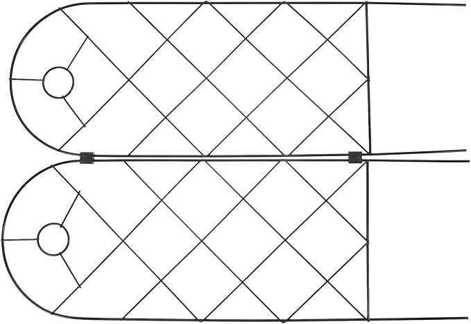 2pcs Iron Plant Supports for Climbing Plants Foldable Garden Trellis Stake Supports for Potted Flowers and Vines Sturdy Outdoor Climbing Rack for Patio and Lawn Gardening