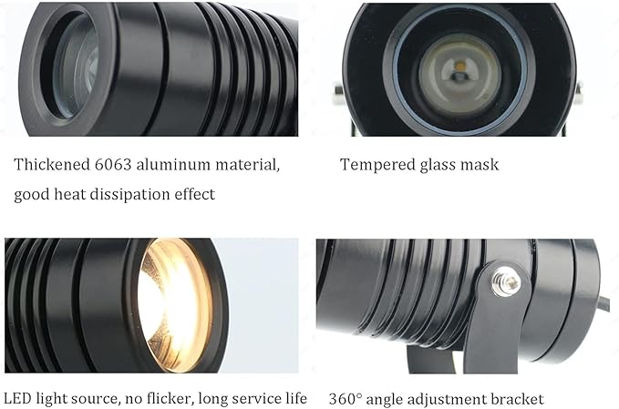 Outdoor Landscape Spotlights Spotlight Led Beam Light LED Outdoor Spotlight Landscape Lighting Aluminum Waterproof IP67 360° Rotation Wall Light for Hotels Pathway Patio