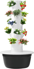 ZAIHW Aeroponic Tower Garden Kit Soil-Free Vertical Farming System with Auto Watering Timer &amp Pump High-Yield Hydroponics for Herbs &amp Vegetables5-Layers-Black