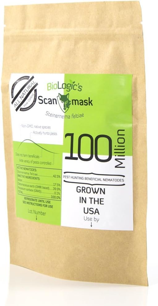 BioLogic Scanmask Steinernema Feltiae (Sf) Beneficial Nematodes for Natural Insect Pest Control 1 Billion Size (10 Units of The 100 Million Size)
