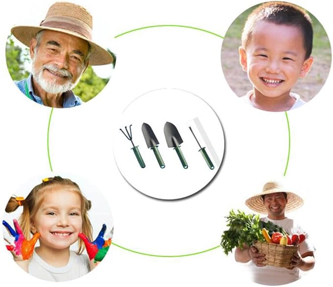 Yardwe 12 Pcs Gardening Tools for Toddlers Kids Mini Gardening Tools Set Garden Tool Kit Shovel Rake Trowel for Kids and Houseplants
