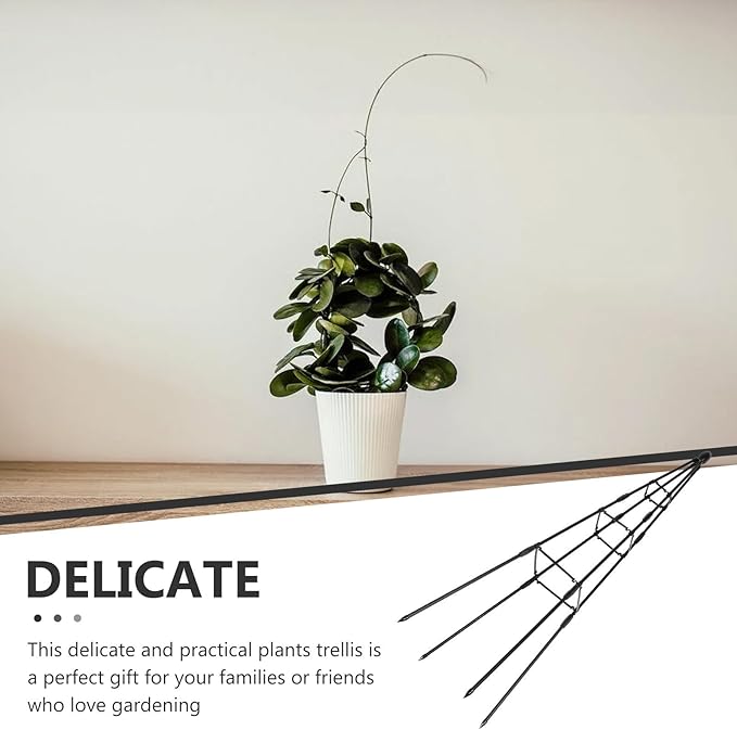 Garden Trellis for Climbing Plants 120cm Plant Support Rack with Reinforced Four-Legged Iron Frame for Potted Vines and Clematis