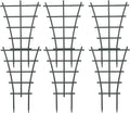 DOITOOL 12PCS Small Plant Trellis Stackable Garden Trellis for Climbing Plants Plastic Superimposed Potted Plant Support Flower Supports (5.9 x 9.8 inch)