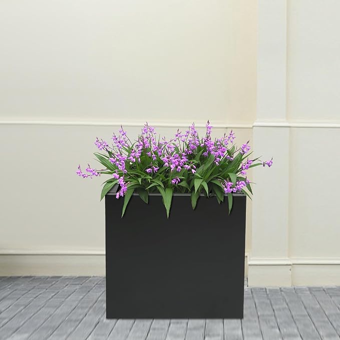 Raised Garden Bed 16 * 16 * 16in Steel Square Planter Flower Box for Indoor Outdoor Balconies Gardens Decks Patios Decks Front Porches (16 * 16 * 16in)