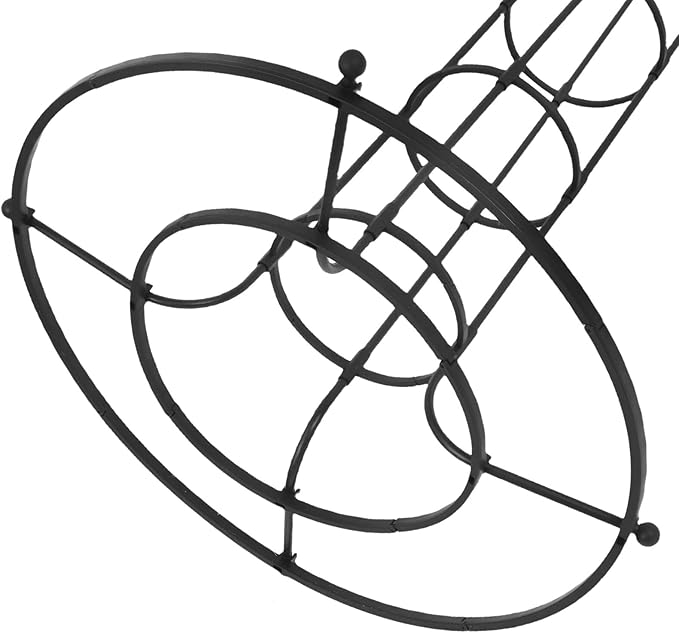 BESPORTBLE Umbrella Shaped Plant Support Trellis for Climbing Vines and Roses Easy Assembly No Tools Needed Outdoor Garden Climbing Frame Versatile Plant Protection Device Black Double Ring