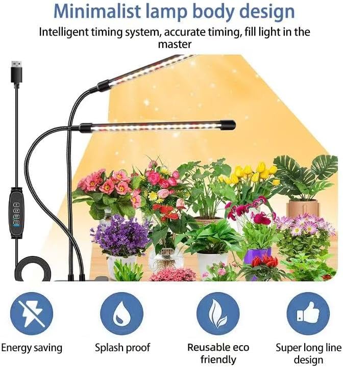 grow lamp for indoor plants360° swivel full-full spectrum grow light3/9/12 hours USB poweredled plant light10 brightness levelssuitable for potted and bonsai plantsimproves plant health ﻿