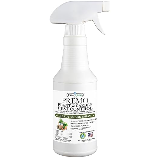 Plant &amp Garden Pest Control by Premo Guard - 32 oz - Insect &amp Disease Control for Organic Gardening - Effective Natural Plant Based Formula for Inside &amp Outside Plants