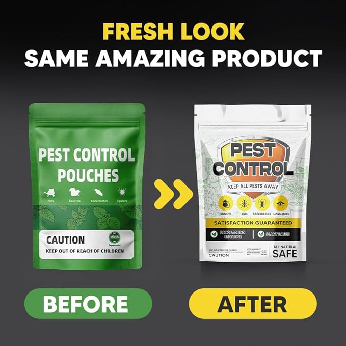 Pest Control Mice Repellent Indoor Mouse Repellant Pouches Rodent Repellent Peppermint to Repel Ant Roach &amp Spider Rat Deterrent for House Keep Mice Away Safe and Easy to Use-8P