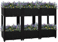 SKM Raised Bed Raised Bed 47.2x15.7x28 Polypropylene-6536