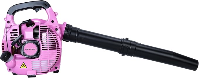 Handheld Gas Leaf Blower 2-Stroke Gas Powered Leaf Blower 26cc Gasoline Grass Sweeper Powerful Clearing Blower for Lawn Care Snow Blowing &amp Yard Cleaning (Pink)