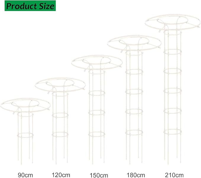 Garden Obelisk Heighten Metal Garden Trellis Potted Plant Climbing Support for Indoor Outdoor Flowers Vine TomatoesWhite90 cm
