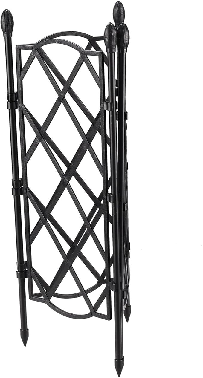 Yosoo Garden Trellis Plastic Coated Steel Expandable Flower Stand Supports Climbing Vines Indoor and Outdoor Use (1)