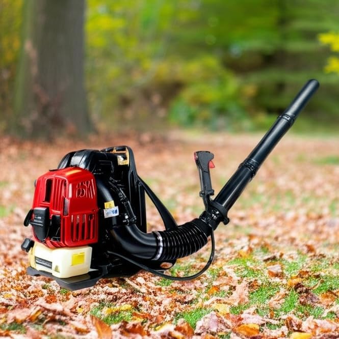 Backpack Gas Leaf Blower 76CC Backpack Leaf Blower Gas Powered 4-Stroke 660CFM 200MPH EPA Compliant Air-Cooled Grass &amp Snow Blower for Yard Cleanup and Outdoor Debris Removal