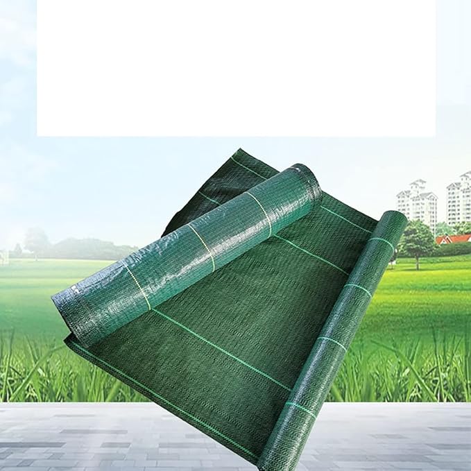 GeotextileWeed Control Woven Fabric Ground Cover Weed Barrier FabricHeavy Duty Weed MembraneUnder Patios Garden Flower beds Under Aggregate/Perfect (Size : 1.52x12m/5x40ft)