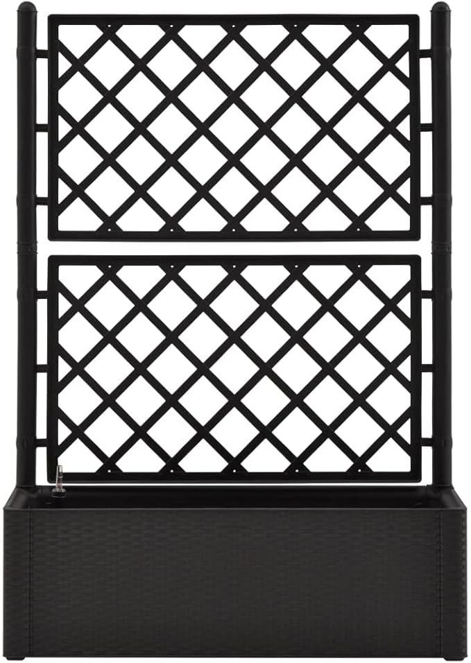 Garden Raised Bed PlanterGarden BedGalvanized Raised Garden BedPlanter Raised bedsGalvanized Planterwith Trellis and Self Watering System Anthracite