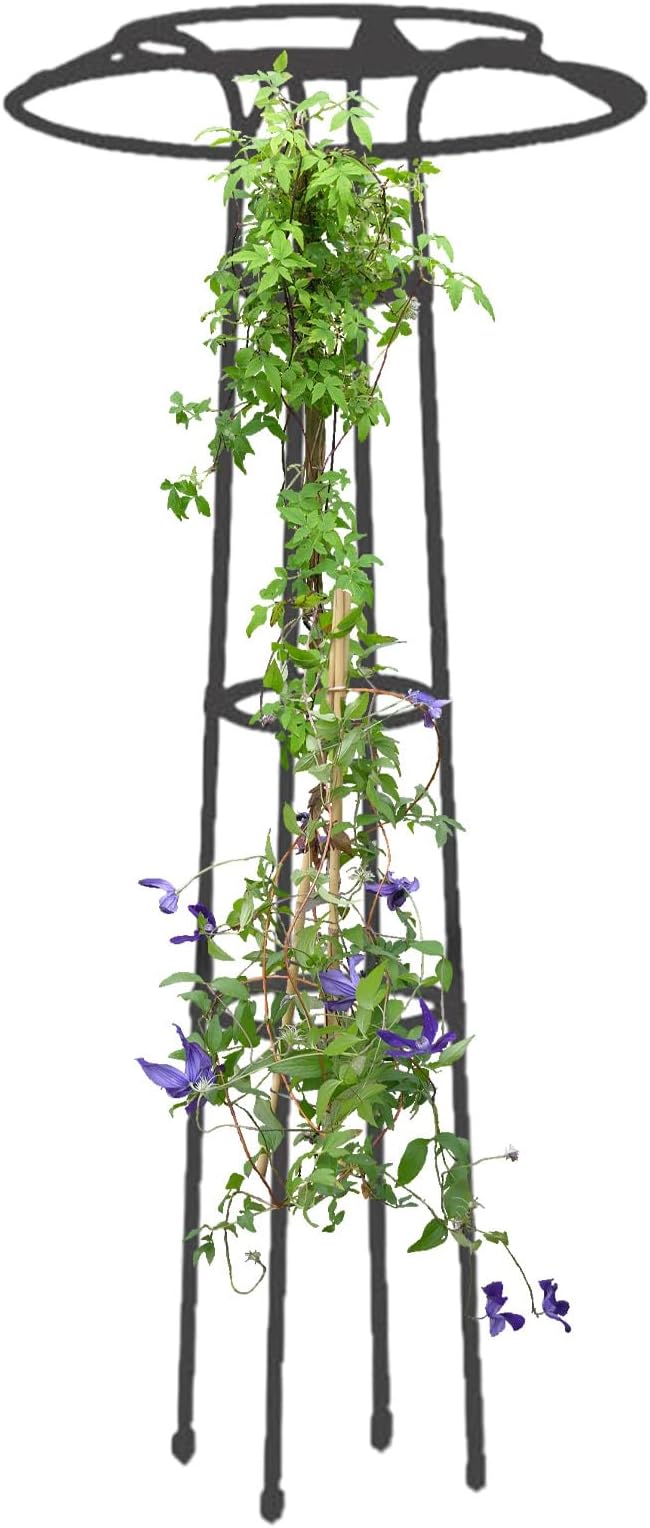 Garden Trellis - Iron Material Adjustable Frame Indoor Outdoor Support | Weatherproof Climbing Structure with Stability for Balcony Flowers Yard Vegetables Greenhouse Vines Garden Trellis Use