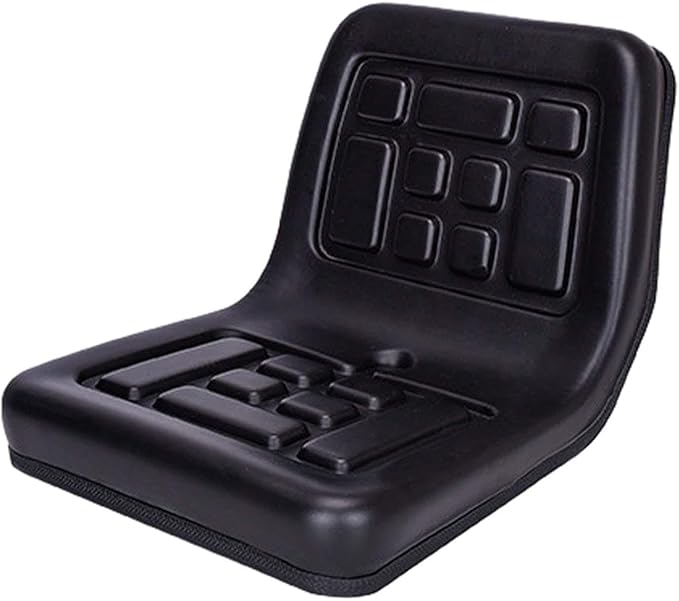 Tractor Seat Lawn Mower Seat Comfortable PU Leather with Back Rest Harvesters Seat Universal for Rice Transplanters Excavator Bracket Model