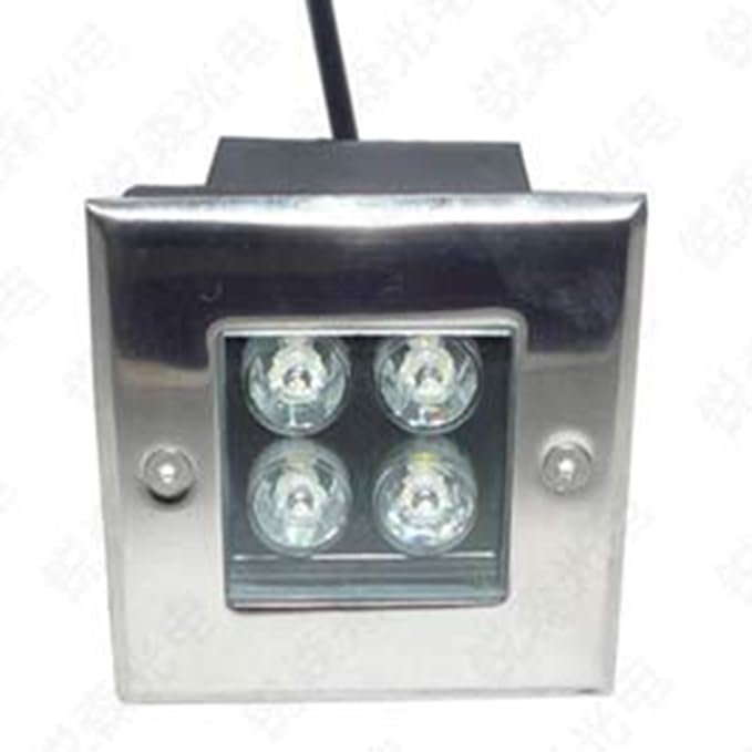 Outdoor Buried Lights - Ground LED Landscape Lamp 4W Tempered Glass Ground Light IP67 Waterproof Ground Recessed Spotlight for Outdoor Garden Patio StreetBlue-4W(- 240V)