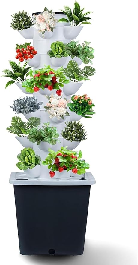 Indoor Hydroponics Growing System - 30-Plant Tower with Pump Perfect for Vegetable and Herb Garden Hydroponics Growing System Kit (No Seed)