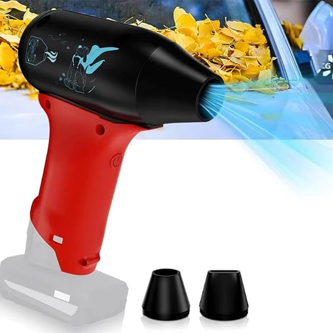 Portable Jet Fan Mini Blower130000 RPM Compressed Air Duster Compatible with Milwaukee 12V Lithium Battery Powered Jet Dry Blower for CarHomeCleaningLeaf Blower