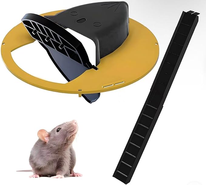 Mouse Trap 2-Pack Flip Bucket with Lid Automatic Reset Outdoor Mouse Catcher Reusable Trap for Rats &amp Mice