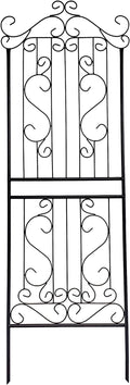 1 Pack 70.8 H x 24.5 W Garden Trellis for Climbing Plants Outdoor Metal Rustproof Roses Trellis Potted Vines Vegetables Flowers Wire Lattices for Ivy Cucumbers Clematis Black