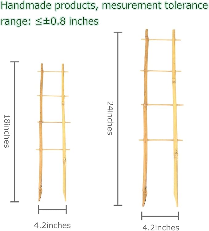 24 Inch Trellis for Potted Plants 3 Pack Bamboo Trellis Indoor Natural Garden Trellis for Climbing Plant Monstera Hoya Vegetables and Fruits