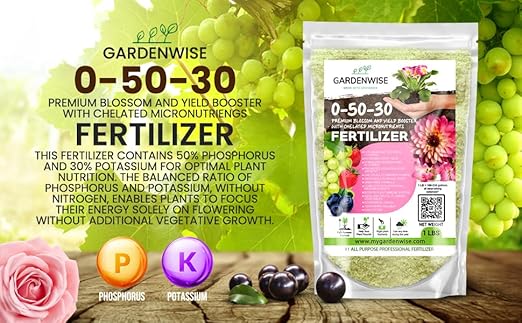 0-50-30 Universal Premium Bud and Bloom Booster Increases Flowering &amp Yield for Use in Soil and Hydroponics Super Concentrated Flower Fuel (1 LBS)
