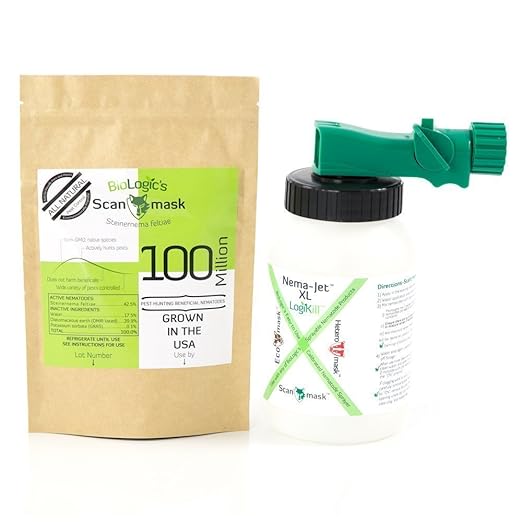 BioLogic's Scanmask Beneficial Nematodes Steinernema feltiae Sf Nematodes for Natural Insect Pest Control (100 Million with Applicator)