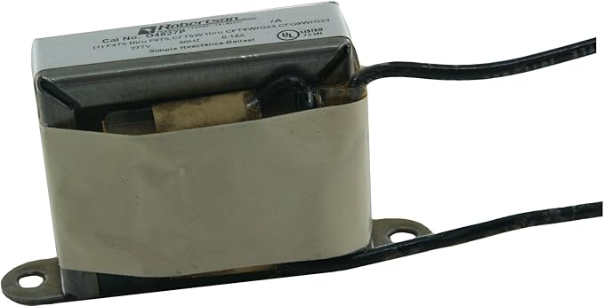 ROBERTSON 3P10072 04827P AM Fluorescent Magnetic Ballast for 1 CFT5W/G23 CFT7W/G23 CFT9W/G23 or CFQ9W/G23 CFL Lamp Preheat Start 277Vac 60Hz Normal Ballast Factor NPF