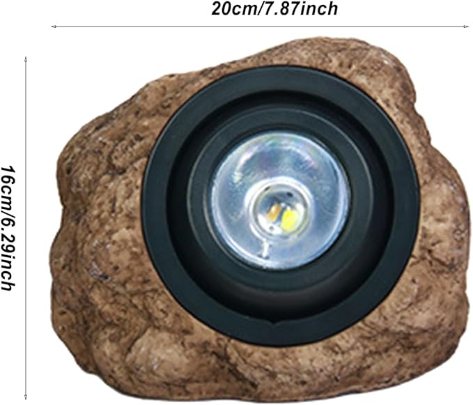 Solar Spotlight – Garden Stone LED Outdoor Spot LightSolar Powered Rock Lamp Warm Glow Illumination Weather-Resistant Build Easy Placement Eco-Friendly Energy Saving |Solar Lighting