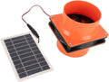 10W 12V Solar Exhaust Fan Kit With Round Duct And ABS Housing Solar Panel Powered Ventilation For RV Attic Greenhouse Boat(orange)