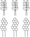 6 Pack Plant Trellis Indoor Black Metal Leaf Honeycomb Shape Trellis for Potted Plants Trellis for Garden Potted Plant Climbing Plants Indoor