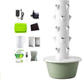 Indoor Hydroponic GardenTower with LED Grow Lights Self-Watering Hydroponics System with Pump Timer Controller Planting Kit for Growing Herbs &amp Vegetables 5Layer