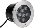 Outdoor Buried Lamp IP67 Waterproof Recessed Landscape Lights Stainless Steel Round Spotlight AC85-265V Low Voltage Floodlight for Villa Patio Lawn Lighting(Yellow Light6 W)