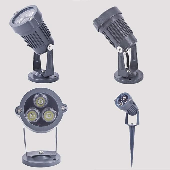 4PCS IP65 Waterproof Lighting Garden Lights - 3W Lawn Light LED Outdoor Spotlight Floodlight Advertising Signs Projection Disc Spotlights(RGB)